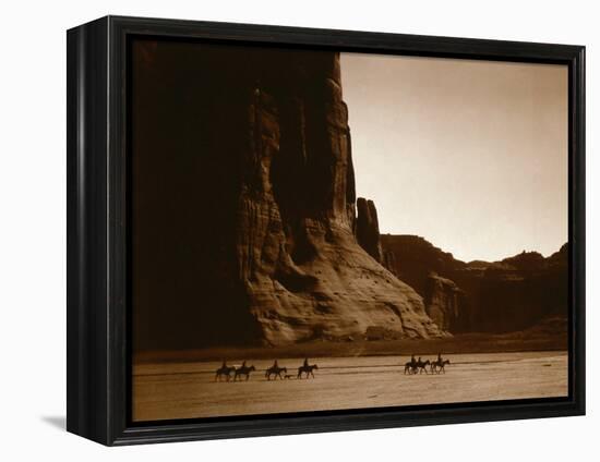 Canyon de Chelly, Navajo-Edward S^ Curtis-Framed Stretched Canvas