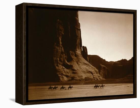 Canyon de Chelly, Navajo-Edward S^ Curtis-Framed Stretched Canvas