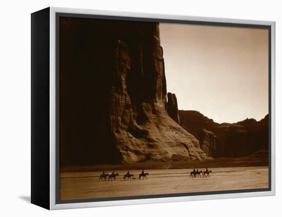 Canyon de Chelly, Navajo-Edward S^ Curtis-Framed Stretched Canvas