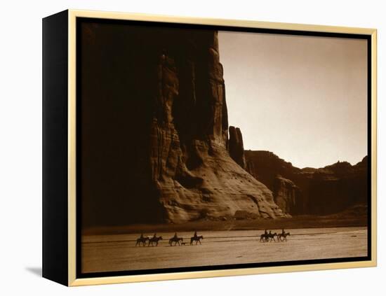 Canyon de Chelly, Navajo-Edward S^ Curtis-Framed Stretched Canvas