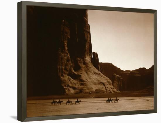 Canyon de Chelly, Navajo-Edward S^ Curtis-Framed Stretched Canvas