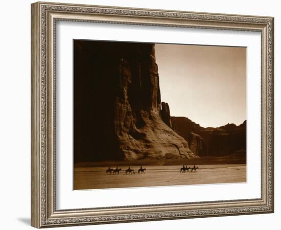 Canyon de Chelly, Navajo-Edward S^ Curtis-Framed Photo