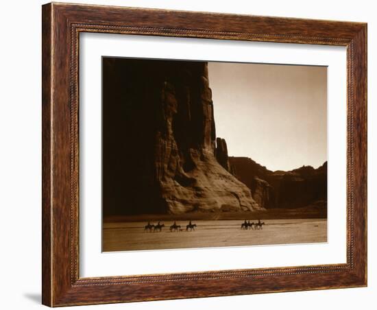 Canyon de Chelly, Navajo-Edward S^ Curtis-Framed Photo