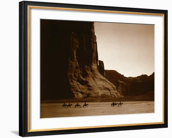 Canyon de Chelly, Navajo-Edward S^ Curtis-Framed Photo