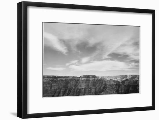 Canyon Edge Low Horizon Clouded Sky "Grand Canyon National Park" Arizona. 1933-1942-Ansel Adams-Framed Art Print