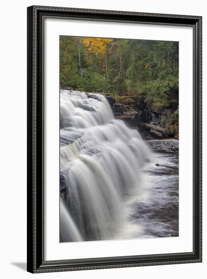 Canyon Falls on the Sturgeon River near L'Anse, Michigan, USA-Chuck Haney-Framed Photographic Print