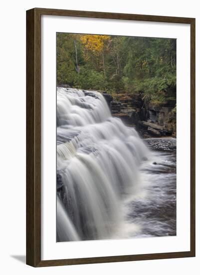 Canyon Falls on the Sturgeon River near L'Anse, Michigan, USA-Chuck Haney-Framed Photographic Print
