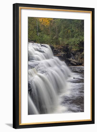 Canyon Falls on the Sturgeon River near L'Anse, Michigan, USA-Chuck Haney-Framed Photographic Print