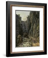 Canyon in Saxon Switzerland , 1820-Johan Christian Clausen Dahl-Framed Giclee Print