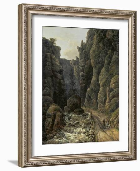 Canyon in Saxon Switzerland , 1820-Johan Christian Clausen Dahl-Framed Giclee Print