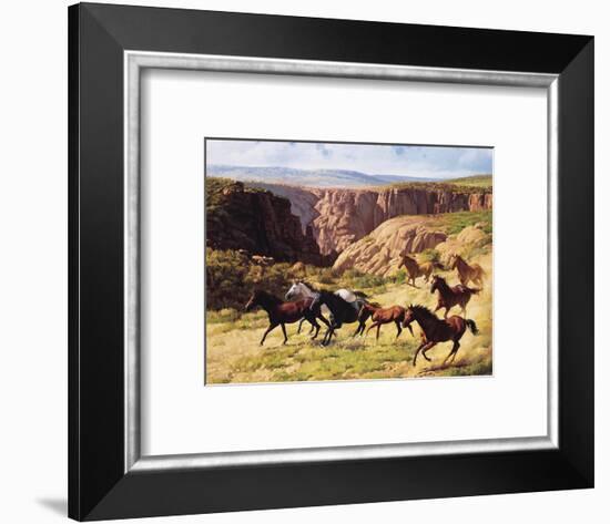 Canyon Mustangs-unknown Leone-Framed Art Print