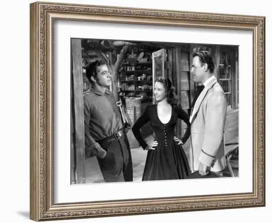 Canyon Passage, Dana Andrews, Susan Hayward, Brian Donlevy, 1946-null-Framed Photo