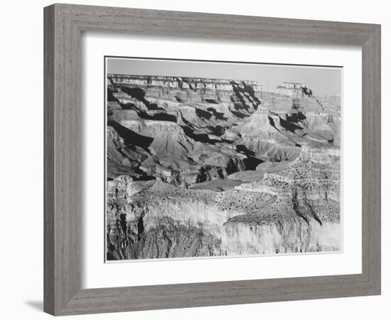 Canyon With Ravine Winding Through Center High Horizon "Grand Canyon NP" Arizona. 1933-1942-Ansel Adams-Framed Art Print