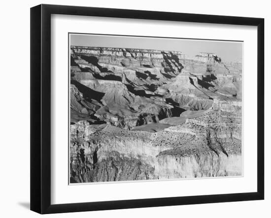 Canyon With Ravine Winding Through Center High Horizon "Grand Canyon NP" Arizona. 1933-1942-Ansel Adams-Framed Art Print