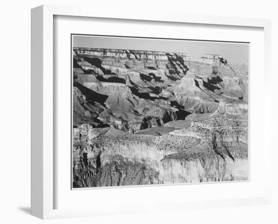 Canyon With Ravine Winding Through Center High Horizon "Grand Canyon NP" Arizona. 1933-1942-Ansel Adams-Framed Art Print