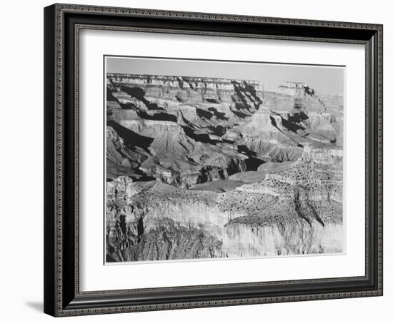 Canyon With Ravine Winding Through Center High Horizon "Grand Canyon NP" Arizona. 1933-1942-Ansel Adams-Framed Art Print