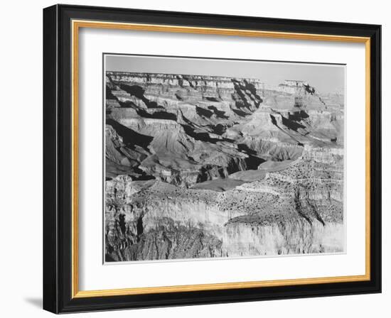 Canyon With Ravine Winding Through Center High Horizon "Grand Canyon NP" Arizona. 1933-1942-Ansel Adams-Framed Art Print