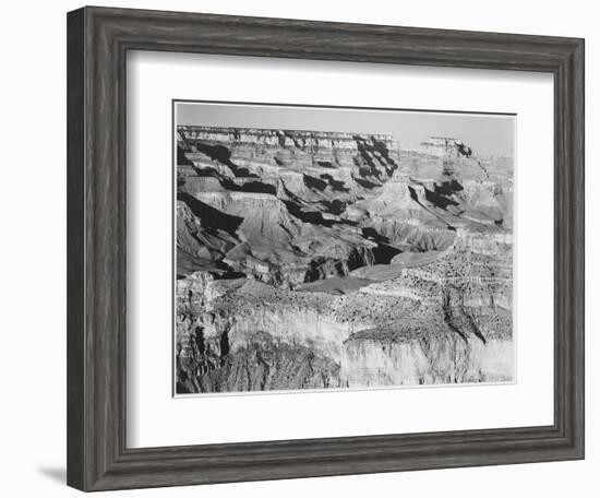 Canyon With Ravine Winding Through Center High Horizon "Grand Canyon NP" Arizona. 1933-1942-Ansel Adams-Framed Art Print
