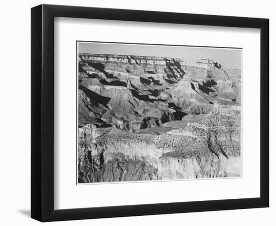 Canyon With Ravine Winding Through Center High Horizon "Grand Canyon NP" Arizona. 1933-1942-Ansel Adams-Framed Art Print