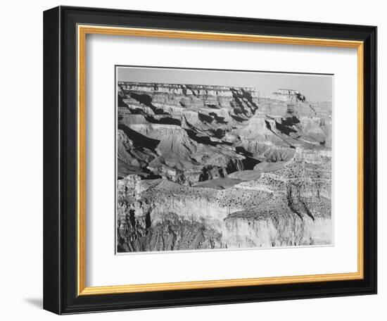 Canyon With Ravine Winding Through Center High Horizon "Grand Canyon NP" Arizona. 1933-1942-Ansel Adams-Framed Art Print