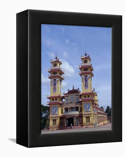 Cao Dai Temple, Synthesis of Three Religions, Confucianism, Vietnam, Indochina-Alison Wright-Framed Premier Image Canvas