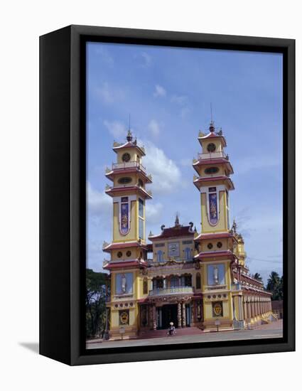 Cao Dai Temple, Synthesis of Three Religions, Confucianism, Vietnam, Indochina-Alison Wright-Framed Premier Image Canvas