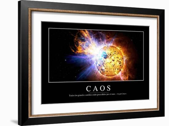 Caos. Cita Inspiradora Y Póster Motivacional-null-Framed Photographic Print