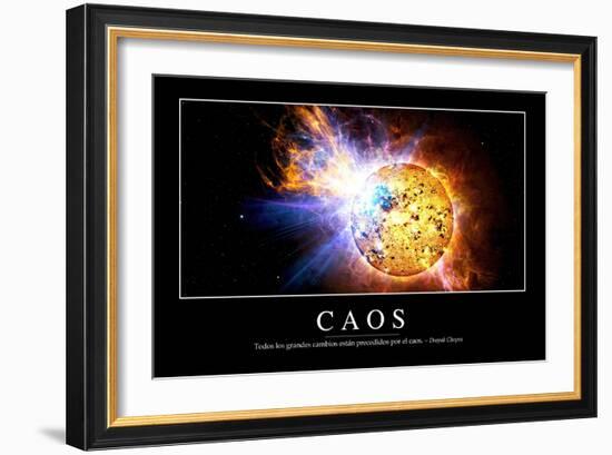 Caos. Cita Inspiradora Y Póster Motivacional-null-Framed Photographic Print