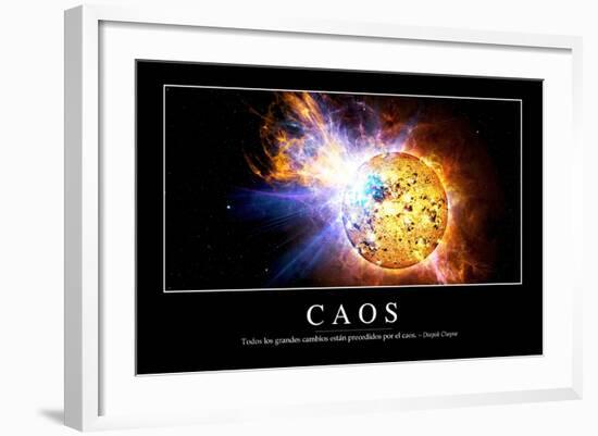 Caos. Cita Inspiradora Y Póster Motivacional-null-Framed Photographic Print