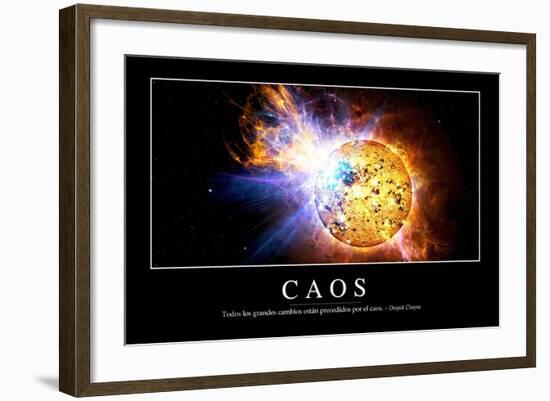 Caos. Cita Inspiradora Y Póster Motivacional-null-Framed Photographic Print