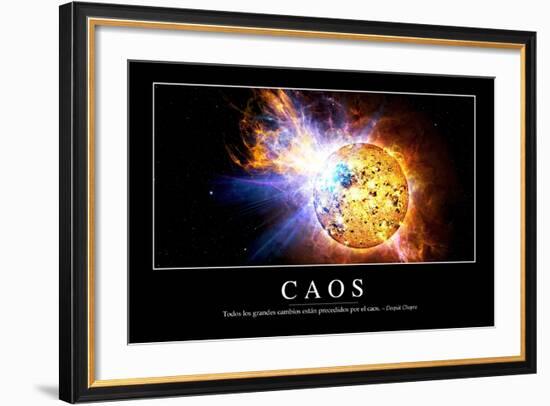 Caos. Cita Inspiradora Y Póster Motivacional-null-Framed Photographic Print