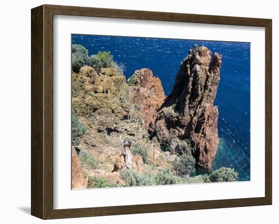 Cap De Dramont, Corniche De L'Esterel, Var, Cote d'Azur, French Riviera, Provence, France-Bruno Barbier-Framed Photographic Print