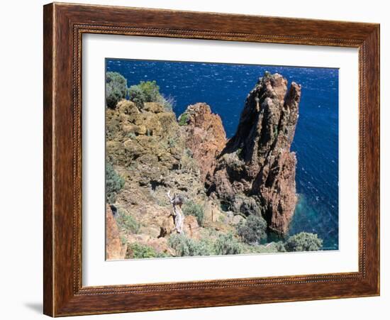 Cap De Dramont, Corniche De L'Esterel, Var, Cote d'Azur, French Riviera, Provence, France-Bruno Barbier-Framed Photographic Print