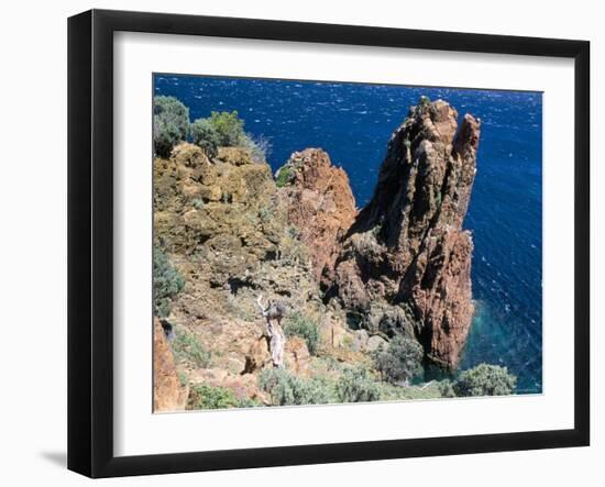 Cap De Dramont, Corniche De L'Esterel, Var, Cote d'Azur, French Riviera, Provence, France-Bruno Barbier-Framed Photographic Print