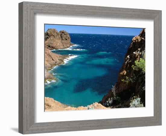 Cap Du Dramont, Corniche De L'Esterel, Var, Cote d'Azur, Provence, French Riviera, France-Bruno Barbier-Framed Photographic Print