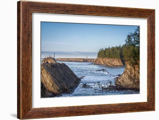 Cape Arago Lighthouse-Stan Hellmann-Framed Photo