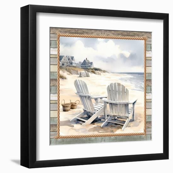 Cape Cod Adirondack Chairs-Nicole DeCamp-Framed Art Print