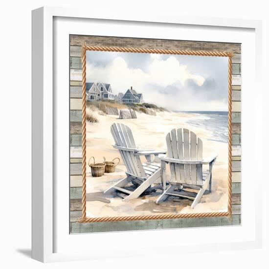 Cape Cod Adirondack Chairs-Nicole DeCamp-Framed Art Print