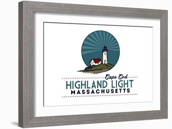 Cape Cod - Highland Lighthouse-Lantern Press-Framed Art Print