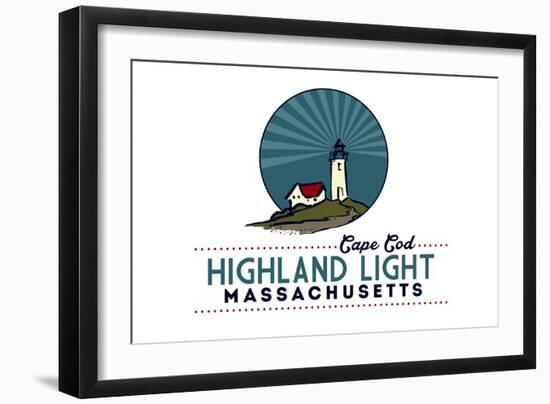 Cape Cod - Highland Lighthouse-Lantern Press-Framed Art Print