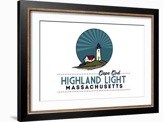 Cape Cod - Highland Lighthouse-Lantern Press-Framed Art Print