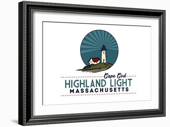 Cape Cod - Highland Lighthouse-Lantern Press-Framed Art Print