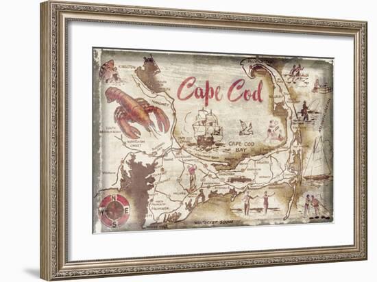 Cape Cod Holiday-Vintage Vacation-Framed Art Print