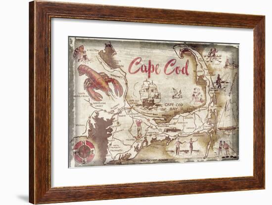 Cape Cod Holiday-Vintage Vacation-Framed Art Print