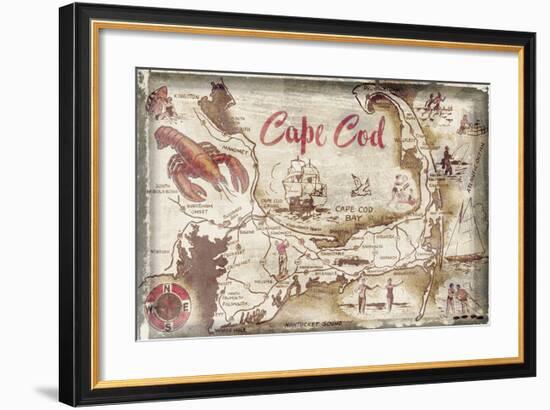 Cape Cod Holiday-Vintage Vacation-Framed Art Print