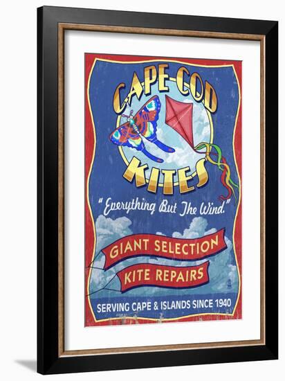 Cape Cod Kite Shop - Cape Cod, Massachusetts-Lantern Press-Framed Art Print