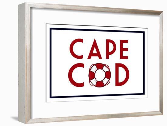 Cape Cod - Life Preserver-Lantern Press-Framed Art Print