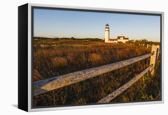 Cape Cod Lighthouse, A.K.A. Highland Light, in the Cape Cod National Seashore. Truro Massachusetts-Jerry and Marcy Monkman-Framed Premier Image Canvas