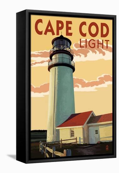 Cape Cod, Massachusetts - Cape Cod Lighthouse-Lantern Press-Framed Stretched Canvas