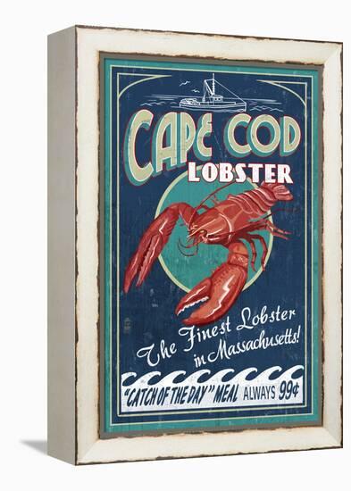 Cape Cod, Massachusetts - Lobster-Lantern Press-Framed Stretched Canvas